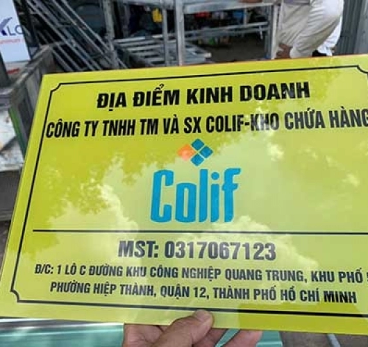 Bảng hiệu mica tại tphcm