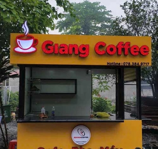 Thiết kế kiot bán hàng đẹp ấn tượng theo yêu cầu