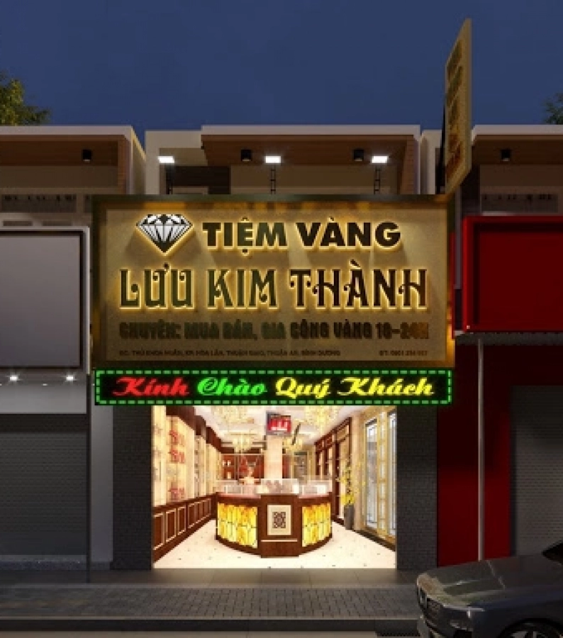 25+ Mẫu bảng hiệu tiệm vàng phù hợp với phong thủy