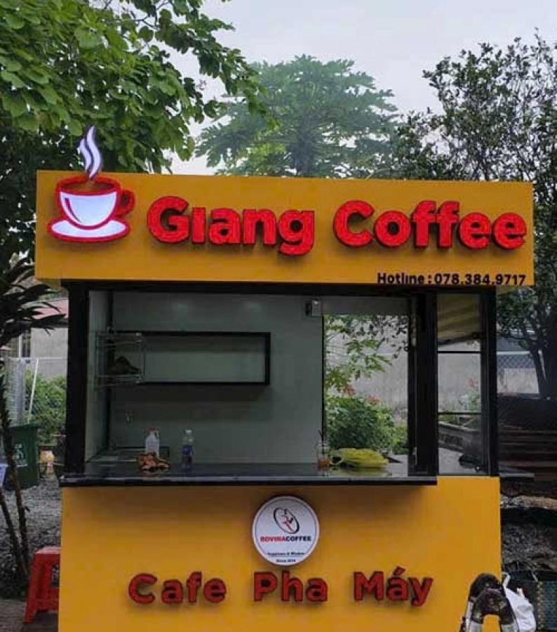 Thiết kế kiot bán hàng đẹp ấn tượng theo yêu cầu