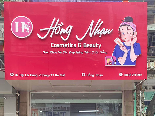 Mẫu bảng hiệu shop mỹ phẩm